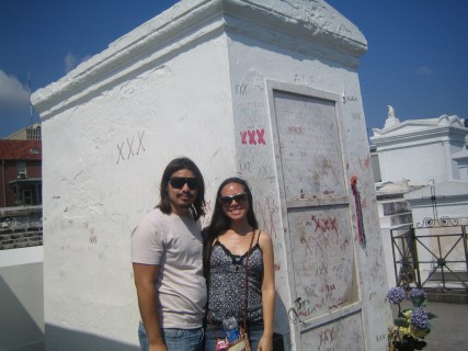 Supposedly , this is where the Voodoo Queen Marie Lavaeu is buried. St. Louis Cemetery # 1