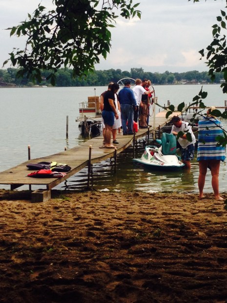 Family getting the lake toys ready!