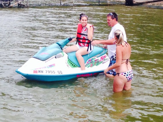 First time on a jet ski!