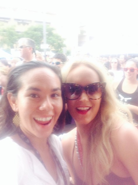 Bosslady and I in the Press Only Area for The Walking Dead