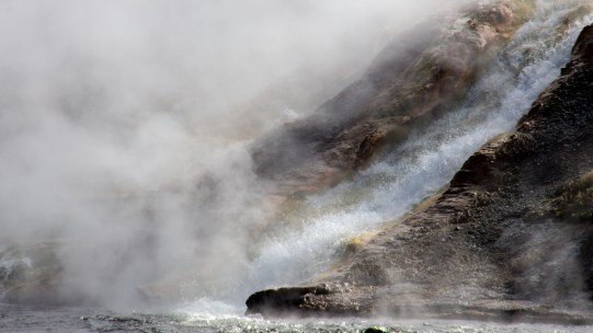 Boiling water, cold river.
